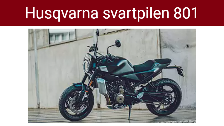 Husqvarna svartpilen 801